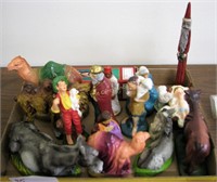 Ceramic Nativity Set, Santa Ornaments
