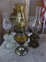 Nice Selection of 5 Miniature Oil Lamps