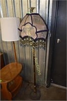 VINTAGE FLOOR LAMP WITH VICTORIAN SHADE