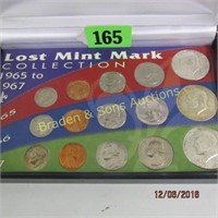US LOST MINT MARK COIN COLLECTION IN DISPLAY BOX