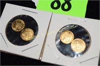 GROUP OF 4 - 2K GOLD MAXIMILIAN RESTRIKE COINS