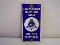 BELL SYSTEM UNDERGROUND TELEPHONE CABLE DO NOT