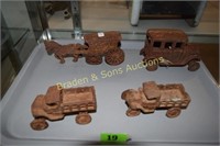 GROUP OF 4 VINTAGE CAST IRON TOYS