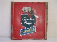 FRAMED CANADIAN PACIFIC EXPRESS S/S ALUM.  SIGN -