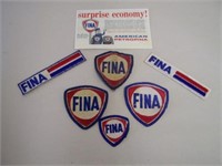 LOT OF 7 FINA - 6  PATCHES - 1 PAPER ADV. DECAL-