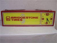BRIDGESTONE TIRE CLOCK & LIGHT BOX - NOT WORKING