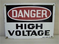 DANGER HIGH VOLTAGE SSP SIGN-  SAFETY SUPPLY CO.