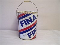 1980 FINA 5 GAL.PAIL WITH LID - EMBOSSED BOTTOM -