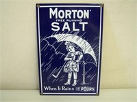 MORTON SALT SSP SIGN -  12" X 8" - OLDER REPRO