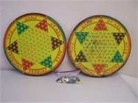 LOT OF 2 CHINESE CHECKERS BOARDS - 1. METALUMINUM
