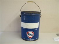 1960 FINA 5 IMP. GALLON PAIL - LID AND CAPS  -