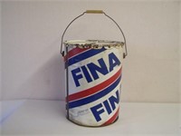 1979 FINA 5 GAL. PAIL -LID AND CAPS - EMBOSSED