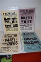 GROUP OF 13 CONTEMPORARY BOXING ADVERTISING POSTER