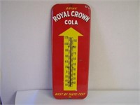 1952 DRINK ROYAL CROWN COLA TIN THERMOMETER -