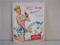 ROYAL CROWN COLA SST SIGN - WITH LUCILLE BALL-