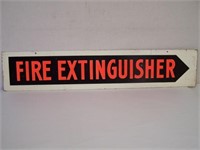 FIRE EXTINGUISHER D/S PAINTED METAL SIGN - 36" X