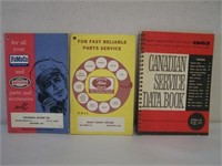 LOT OF 3 SERVICE BOOKS - 1962 CANADIAN DATA BOOK-
