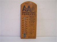 TRIPLE A ADVERTISING CARRIERS WOODEN THERMOMETER