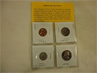 4 Old Proof Coins