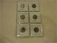 Set of 6 Uncirculated Jefferson Nickels