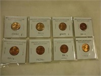 Sleeve of 8 Uncirculated  Lincoln Cents