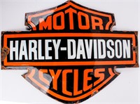Vintage Porcelain, Steel Sign Harley Davidson Logo