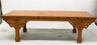 Asian carved Coffee Table w/ mortis & tendoned