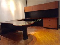 9 foot by 8 foot office desk and credenza