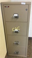 4 Drawer Legal Fire Proof File Cabinet, No Key