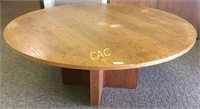 Round  Wood Table 72"