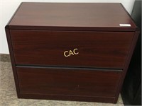 2 Drawer L File Cabinet, Wood 36"