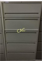 5 Drawer L File Cabinet, Metal 36"