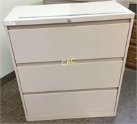 3 Drawer Legal File Cabinet, Solid Wood Top