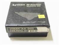 Lyman A-A 3-die pistol set: .38 S&W