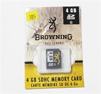 Browning 4GB SDHC memory card, new