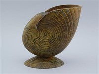 Bronze Nautilus Shell Sculpture. Vase