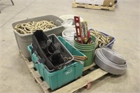 (3) TUBS OF ASSORTED ROPE WITH TOOLS, AND