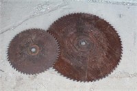 (2) BUZZSAW BLADES, APPROX 18" AND 23"