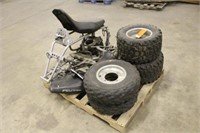 2003 POLARIS PREDATOR TIRES AND RIMS WITH ASSORTED