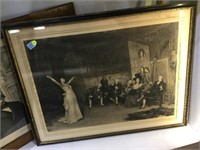 WQ Orchardson steel engraving, antique,  Mrs