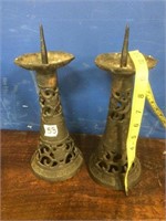 CAST IRON CANDLE HOLDERS