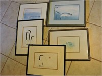 Selection of framed native prints