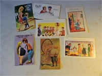 7 vintage postcards