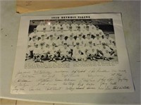 1950 Detroit Tigers autographed photo