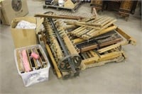 FOUR HEDDLE PATTERN LOOM, DISASSEMBLED, WITH