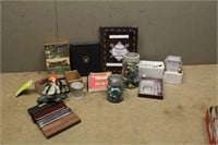 ASSORTED BASEBALL CARDS, MARBLES AND ITEMS