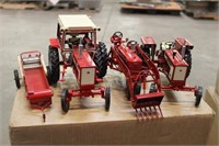 FARMALL 504, M, 656, AND MANURE SPREADER, TOYS