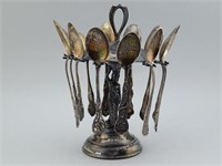 Figural Victorian Sterling Souvenir Spoon Holder