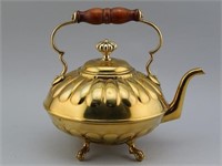 Brass Tea Pot.Talon/Claw Feet