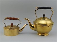 Brass Tea Pot & Kettle.